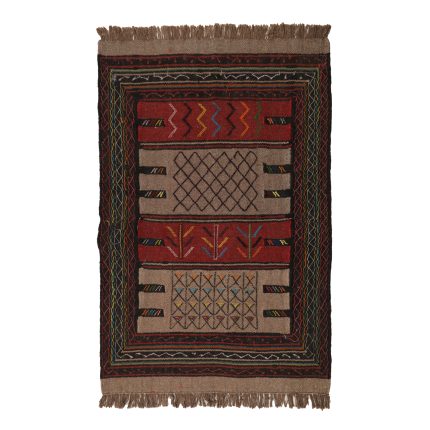 El Dokuma Yün Kilim 112x169 cm | Kahverengi | Kaliteli Seçim_10342163