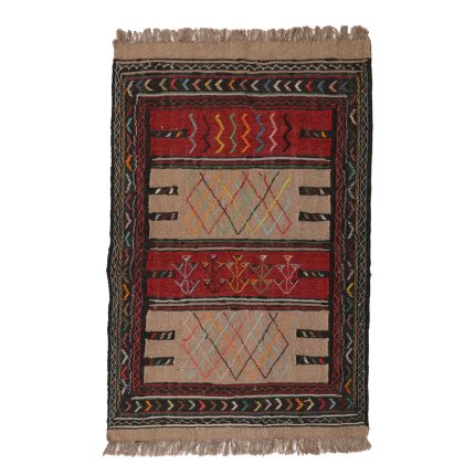 El Dokuma Yün Kilim 112x164 cm | Kahverengi | Dekoratif Kilim_10342609