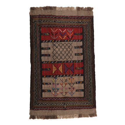 El Dokuma Yün Kilim 106x165 cm | Kahverengi | Otantik Dokuma_10342654