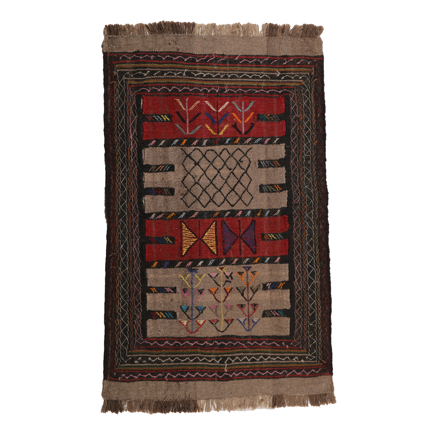 El Dokuma Yün Kilim 106x165 cm | Kahverengi | Otantik Dokuma El Dokuma Yün Kilim 106x165 cm | Kahverengi | Otantik Dokuma_10342654