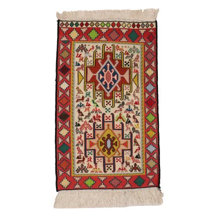El Dokuma Yün Kilim 56x100 cm | Rengarenk | Kaliteli Seçim_17094450