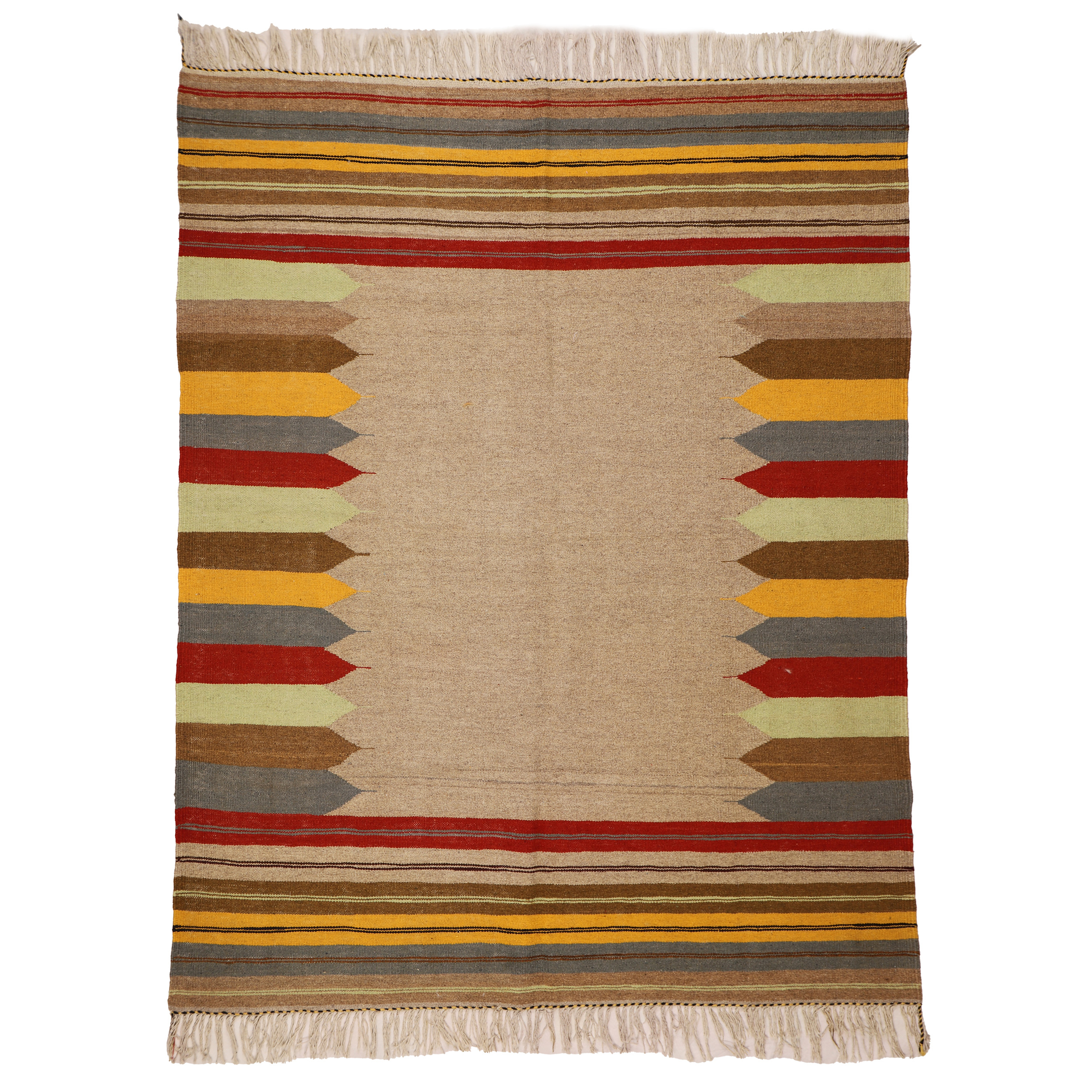 El Dokuma Yün Kilim 145x206 cm | Krem | Premium El Dokuma Yün Kilim 145x206 cm | Krem | Premium_17727595