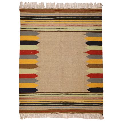 El Dokuma Yün Kilim 146x206 cm | Krem | Premium_17727992