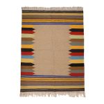 El Dokuma Yün Kilim 148x208 cm | Krem | Otantik Dokuma_17798603