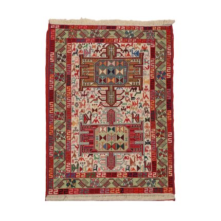 El Dokuma Yün Kilim 106x141 cm | Rengarenk | Kaliteli Seçim_17847047