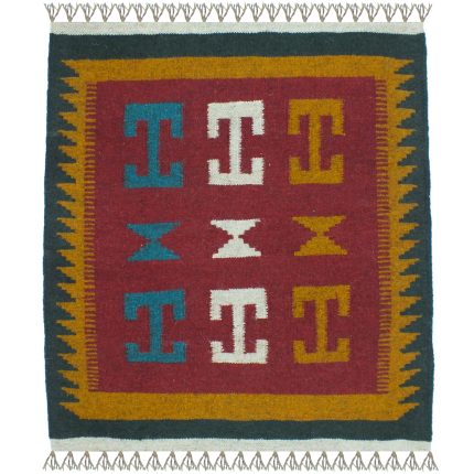 El Dokuma Yün Kilim 94x77 cm | Rengarenk | Elit Tasarım_18046411
