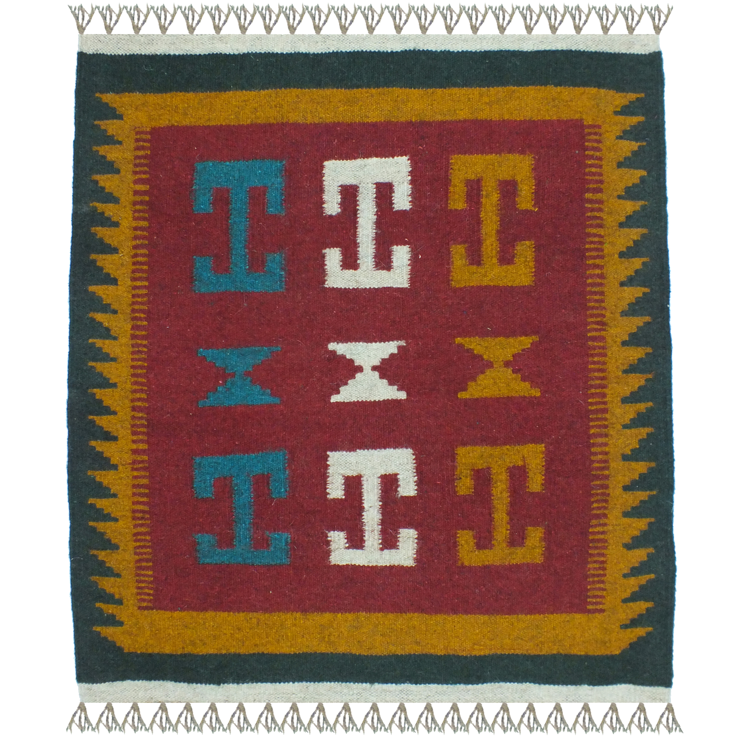 El Dokuma Yün Kilim 94x77 cm | Rengarenk | Elit Tasarım El Dokuma Yün Kilim 94x77 cm | Rengarenk | Elit Tasarım_18046411