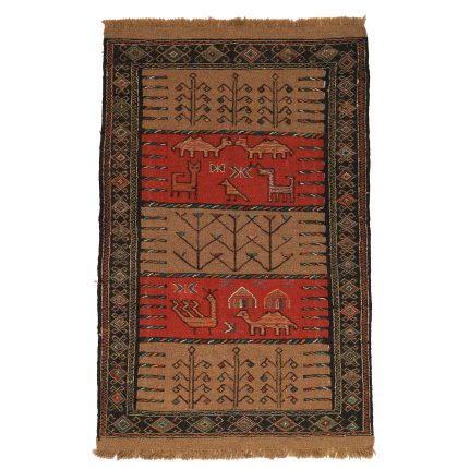 El Dokuma Yün Kilim 111x180 cm | Kahverengi | Elit Tasarım_18572876