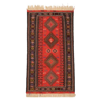 El Dokuma Yün Kilim 100x195 cm | Kırmızı | Premium_18965591