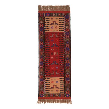 El Dokuma Yün Kilim 66x196 cm | Rengarenk | Sanatsal Tasarım_19003958