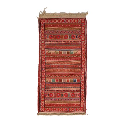 El Dokuma Yün Kilim 49x102 cm | Kırmızı | Modern Dokunuş_19973132
