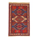 El Dokuma Yün Kilim 104x162 cm | Kırmızı | Premium_20122104