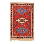 El Dokuma Yün Kilim 105x154 cm | Kırmızı | Otantik Dokuma_20122532