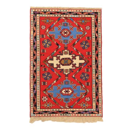 El Dokuma Yün Kilim 105x154 cm | Kırmızı | Otantik Dokuma_20122532