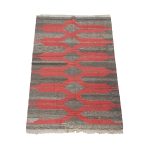 El Dokuma Yün Kilim 150x100 cm | Gri | Otantik Dokuma_21065085