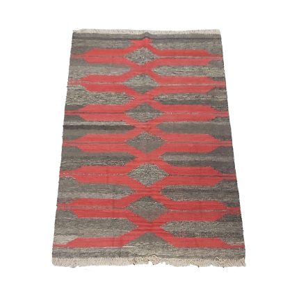 El Dokuma Yün Kilim 150x100 cm | Gri | Otantik Dokuma_21065085