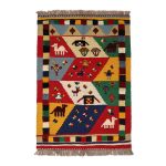 El Dokuma Yün Kilim 119x81 cm | Rengarenk | Dekoratif Kilim_21138724