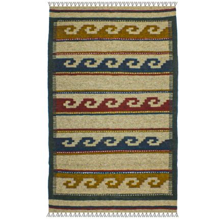 El Dokuma Yün Kilim 150x90 cm | Rengarenk | Kaliteli Seçim_21284201