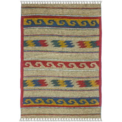 El Dokuma Yün Kilim 148x98 cm | Rengarenk | Sanatsal Tasarım_21284257