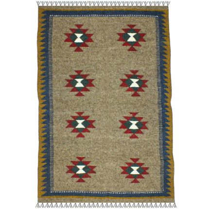 El Dokuma Yün Kilim 150x98 cm | Rengarenk | Sanatsal Tasarım_21284353