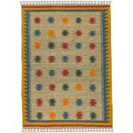 El Dokuma Yün Kilim 140x94 cm | Rengarenk | Kaliteli Seçim_21284399