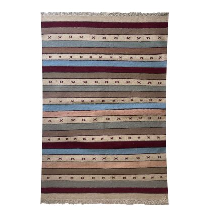 El Dokuma Yün Kilim 150x100 cm | Gri | Otantik Dokuma_21321132
