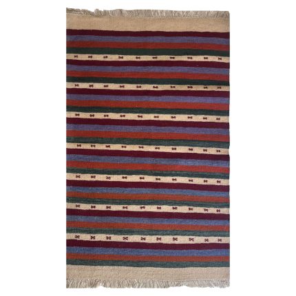 El Dokuma Yün Kilim 150x100 cm | Gri | Otantik Dokuma_21321146