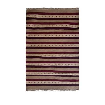 El Dokuma Yün Kilim 150x100 cm | Bordo | Sanatsal Tasarım_21321846