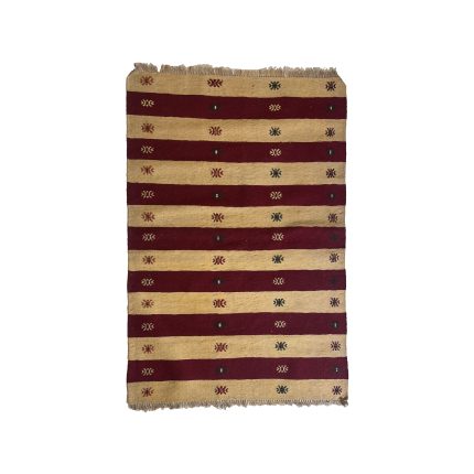 El Dokuma Yün Kilim 150x100 cm | Bordo | Dekoratif Kilim_21326767