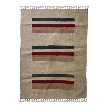 El Dokuma Yün Kilim 150x100 cm | Gri | Sanatsal Tasarım_21328128