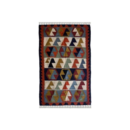 El Dokuma Yün Kilim 150x100 cm | Kırmızı | Zarif Stil_21328140