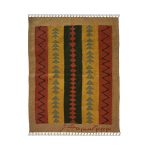 El Dokuma Yün Kilim 140x100 cm | Kahverengi | Zarif Stil_21331546
