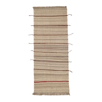 El Dokuma Yün Kilim 200x77 cm | Krem | Sanatsal Tasarım_21338716