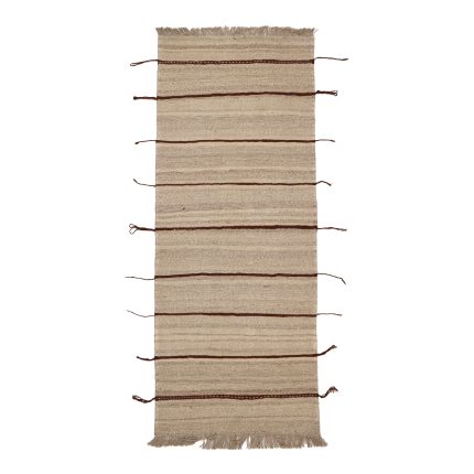 El Dokuma Yün Kilim 200x77 cm | Krem | Dekoratif Kilim_21370947