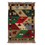 El Dokuma Yün Kilim 121x81 cm | Rengarenk | Modern Dokunuş_21371002