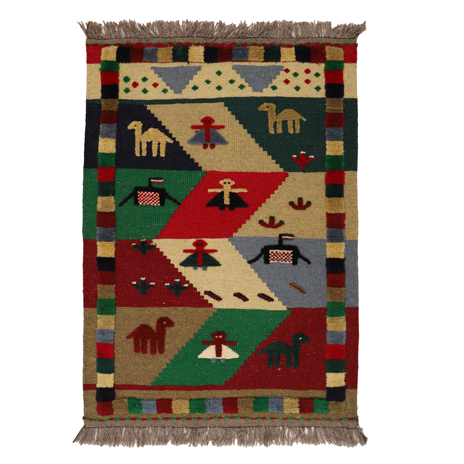 El Dokuma Yün Kilim 121x81 cm | Rengarenk | Modern Dokunuş El Dokuma Yün Kilim 121x81 cm | Rengarenk | Modern Dokunuş_21371002