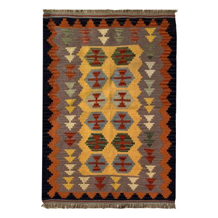 El Dokuma Yün Kilim 150x105 cm | Lacivert | Sanatsal Tasarım_21375497