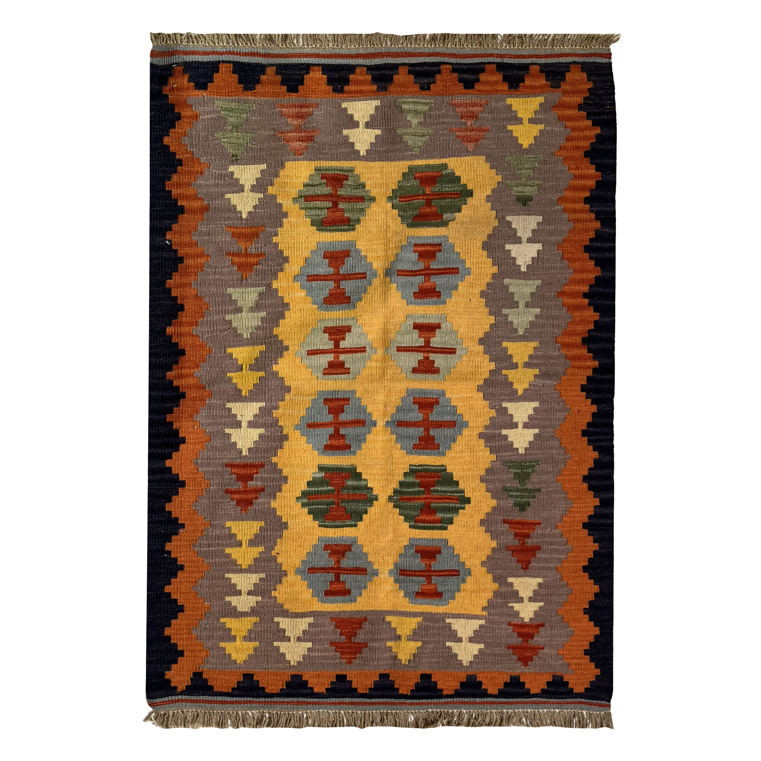 El Dokuma Yün Kilim 150x105 cm | Lacivert | Sanatsal Tasarım El Dokuma Yün Kilim 150x105 cm | Lacivert | Sanatsal Tasarım_21375497