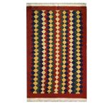 El Dokuma Yün Kilim 205x135 cm | Kırmızı | Modern Dokunuş_21375542
