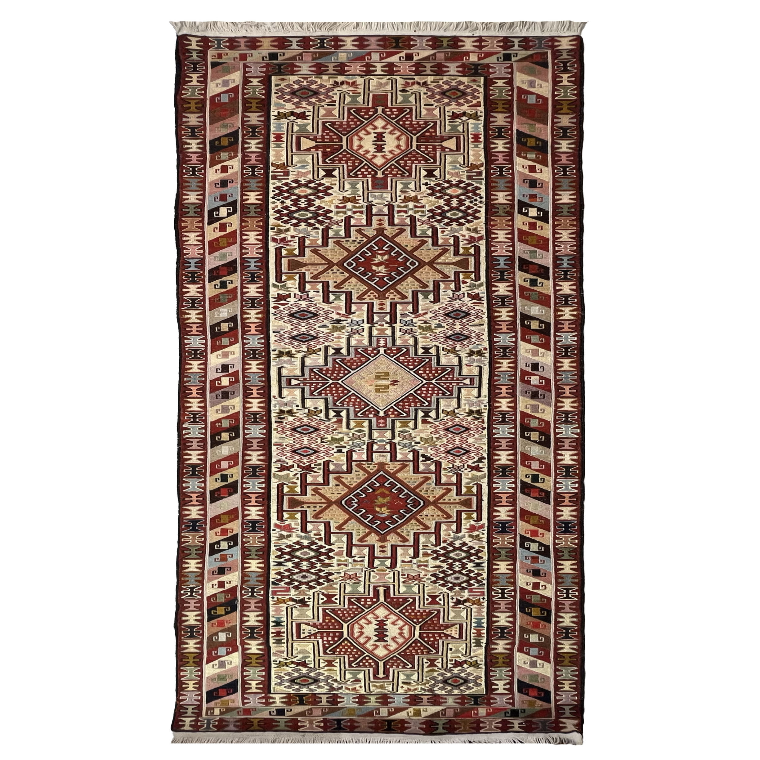 El Dokuma Yün Kilim 280x75 cm | Krem | Otantik Dokuma El Dokuma Yün Kilim 280x75 cm | Krem | Otantik Dokuma_21375774