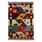El Dokuma Yün Kilim 122x82 cm | Rengarenk | Kaliteli Seçim_21379418