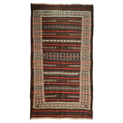 El Dokuma Pamuk & Yün Kilim 244x115 cm | Kahverengi | Zarif Stil_21426141
