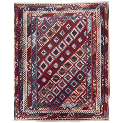 El Dokuma Yün Kilim 485x403 cm | Kırmızı | Dekoratif Kilim_7144968