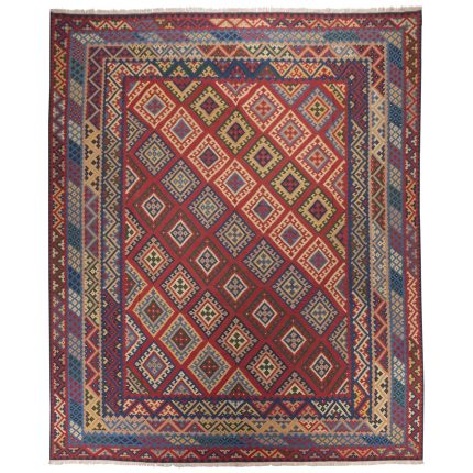 El Dokuma Yün Kilim 495x409 cm | Kırmızı | Elit Tasarım_7145072