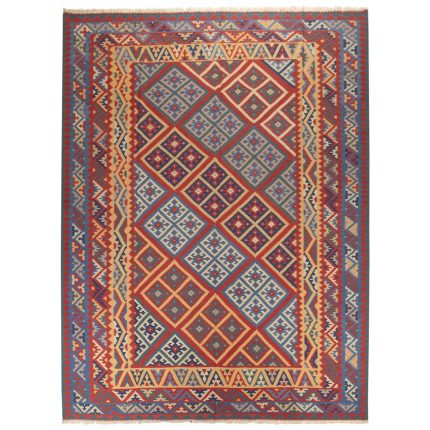 El Dokuma Yün Kilim 413x317 cm | Kırmızı | Zarif Stil_7145152