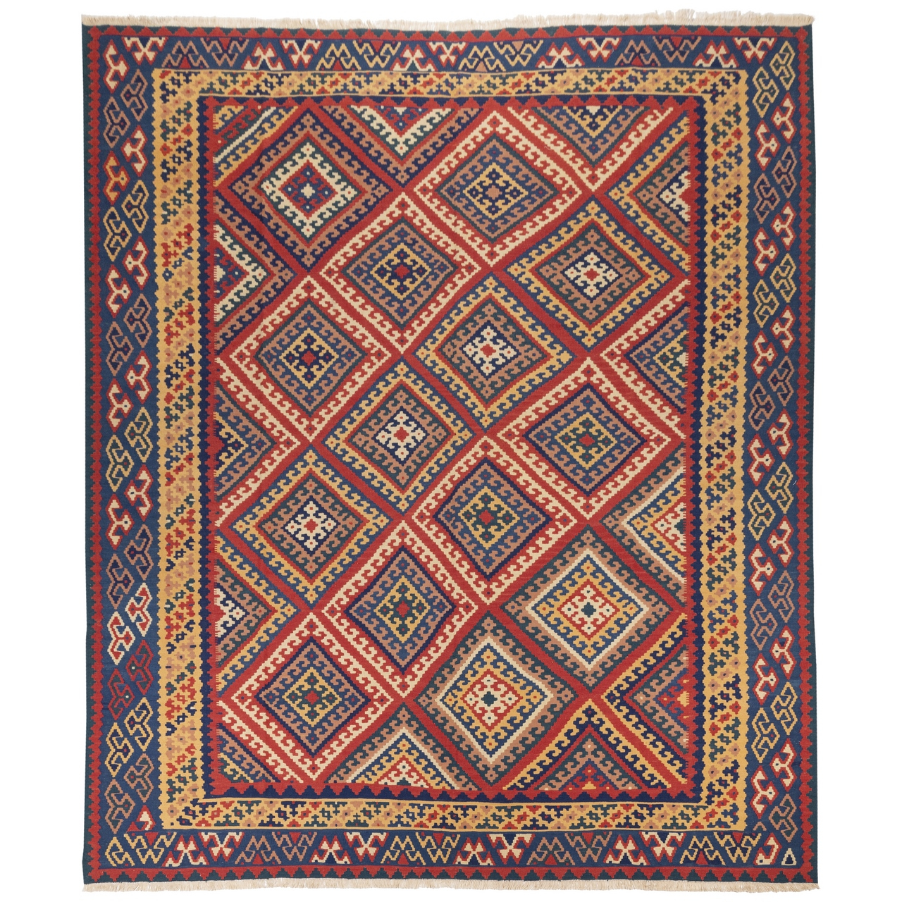 El Dokuma Yün Kilim 377x318 cm | Kırmızı | Premium El Dokuma Yün Kilim 377x318 cm | Kırmızı | Premium_7145307