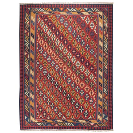 El Dokuma Yün Kilim 387x304 cm | Kırmızı | Modern Dokunuş_7145444