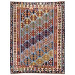 El Dokuma Yün Kilim 387x296 cm | Mavi | Dekoratif Kilim_7145551