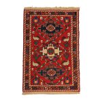 El Dokuma Yün Kilim 101x150 cm | Kırmızı | Dekoratif Kilim_﻿19153978